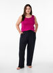 Loose night trousers in viscose jersey with pockets, Black, Model image number 0