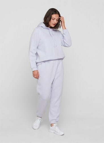 Loose sweatpants with pockets, Purple Heather, Model image number 0