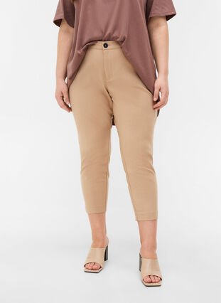 Classic ankle-length trousers, Sand, Model image number 2