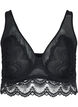 Lace bra with underwire and mesh, Black, Packshot image number 0