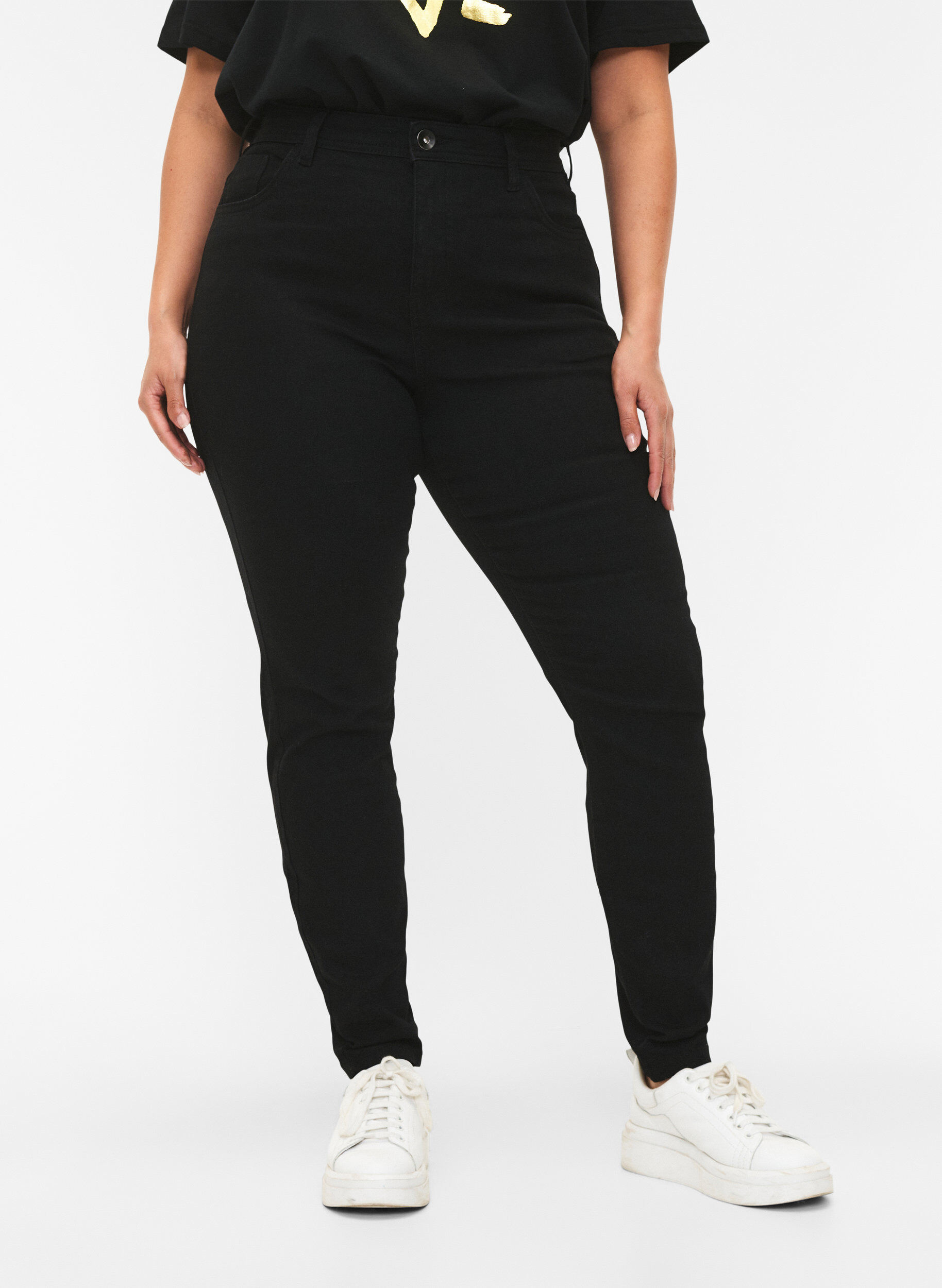 Zizzifashion FLASH - Jeans with super slim fit, Black, Model image number 2