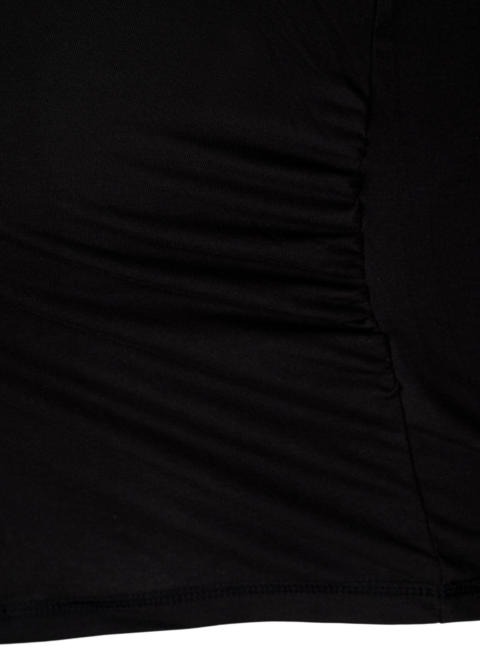 Zizzifashion 	 Basic maternity top with long sleeves, Black, Packshot image number 3