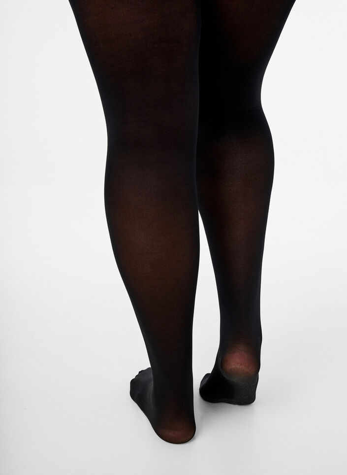 40 denier tights with an open gusset, Black, Packshot image number 1