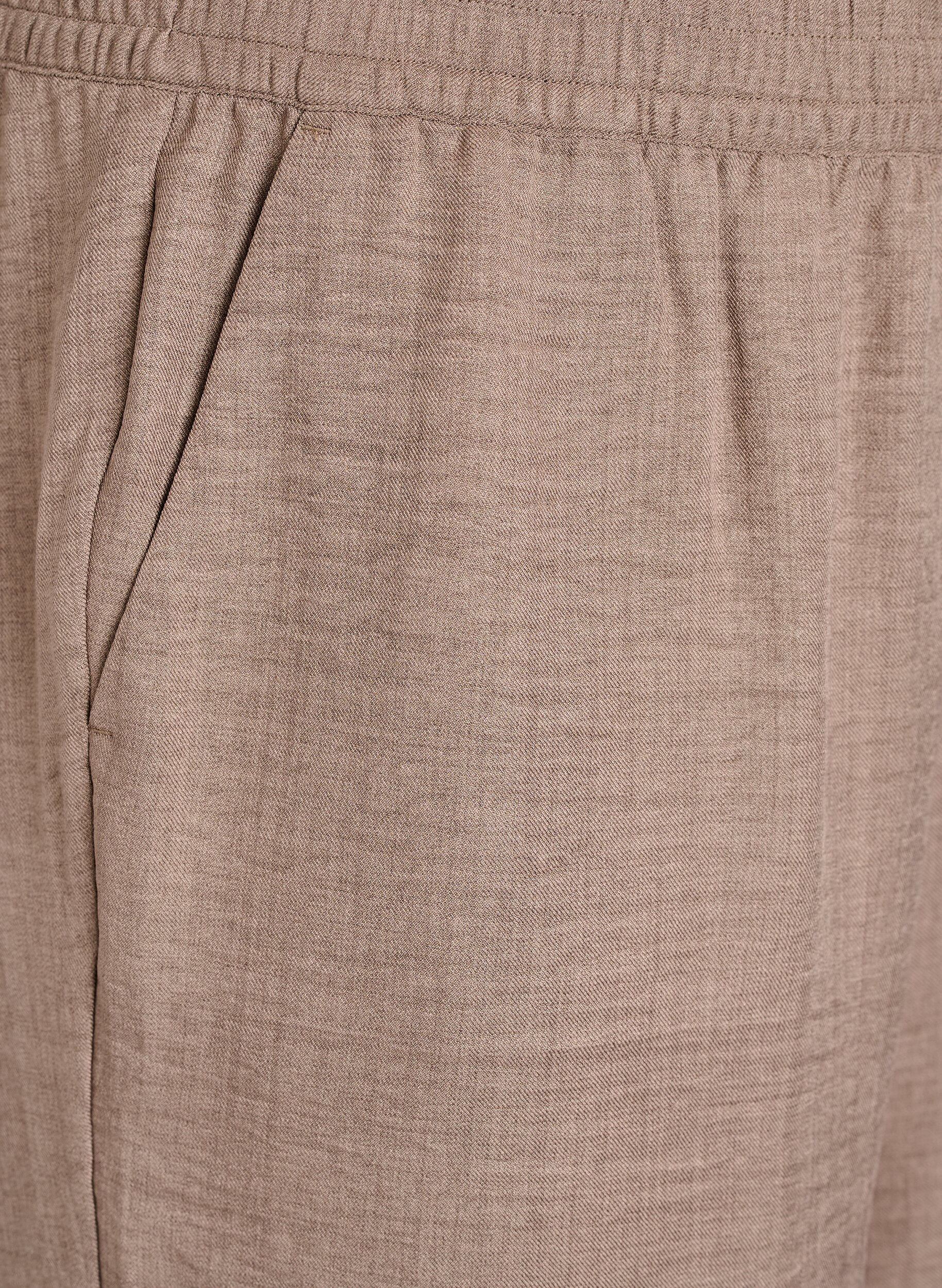 Zizzifashion Shorts with pockets and high waist, Brown, Packshot image number 2