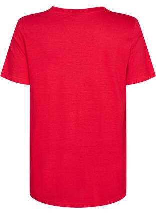 Short sleeve t-shirt with a-shape, Lipstick Red, Packshot image number 1
