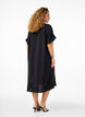 V-neck dress in viscose, Black, Model image number 1