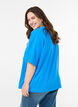 Oversized T-shirt with half sleeves, Blue, Model image number 1