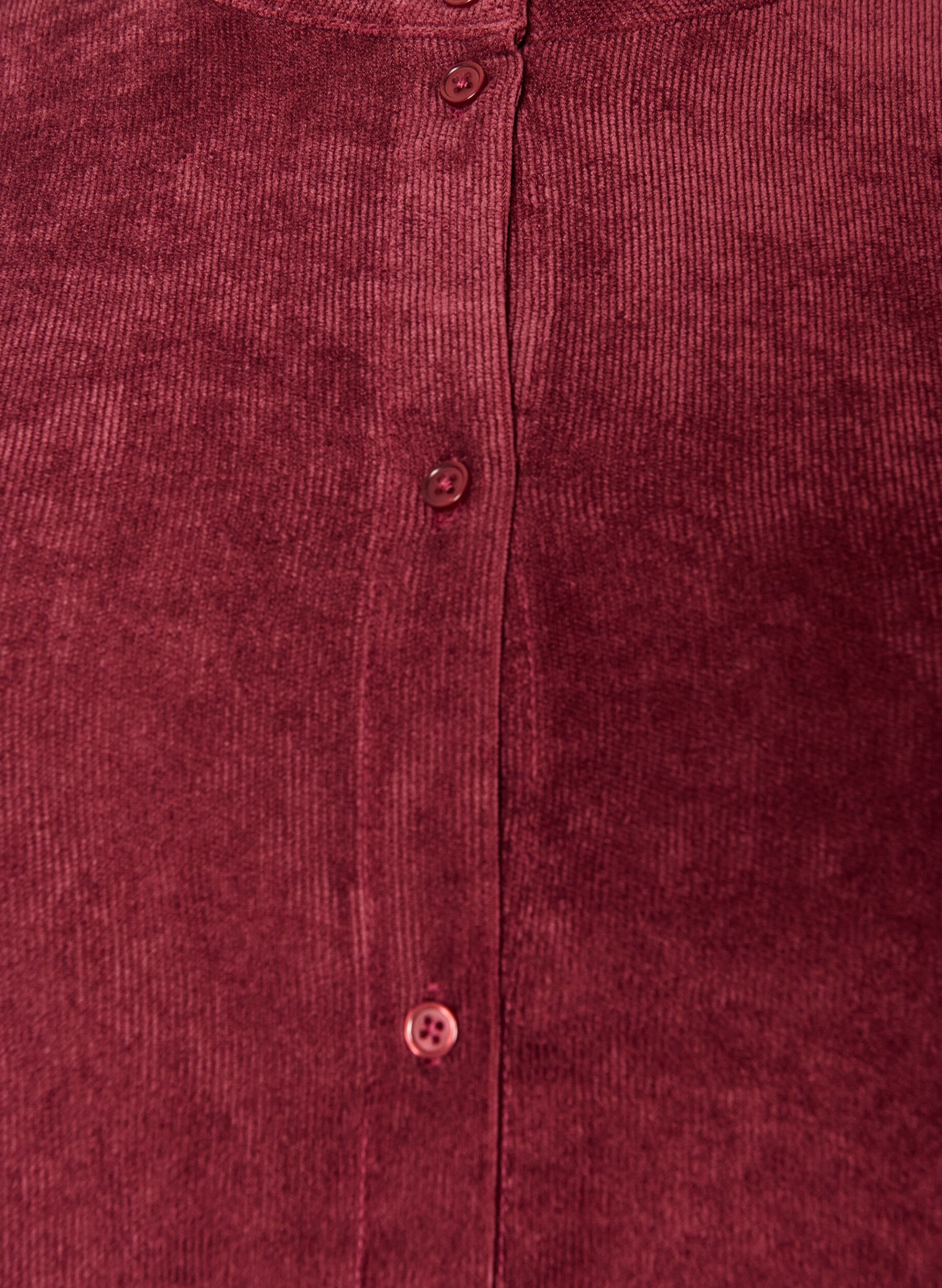 ZizzifashionCorduroy dress with A-line shape and stand collar, Red, Packshot image number 2