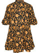 Floral cotton dress with ruffle details and a loose A-line shape, Orange, Packshot image number 0