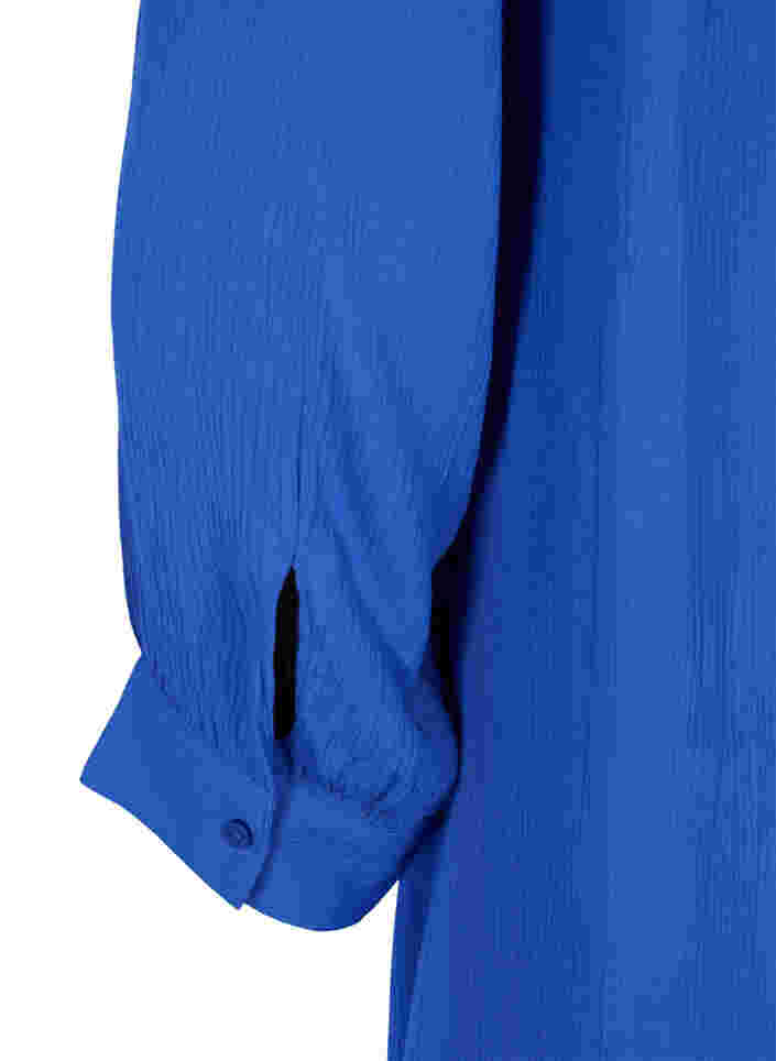 Viscose tunic with 3/4 sleeves, Dazzling Blue, Packshot image number 3