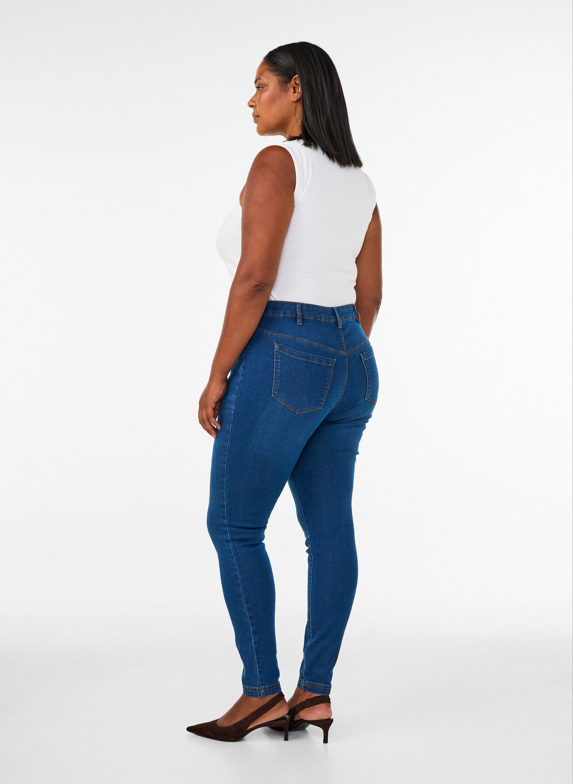 ZizzifashionJeggings in cotton blend, Blue denim, Model image number 1