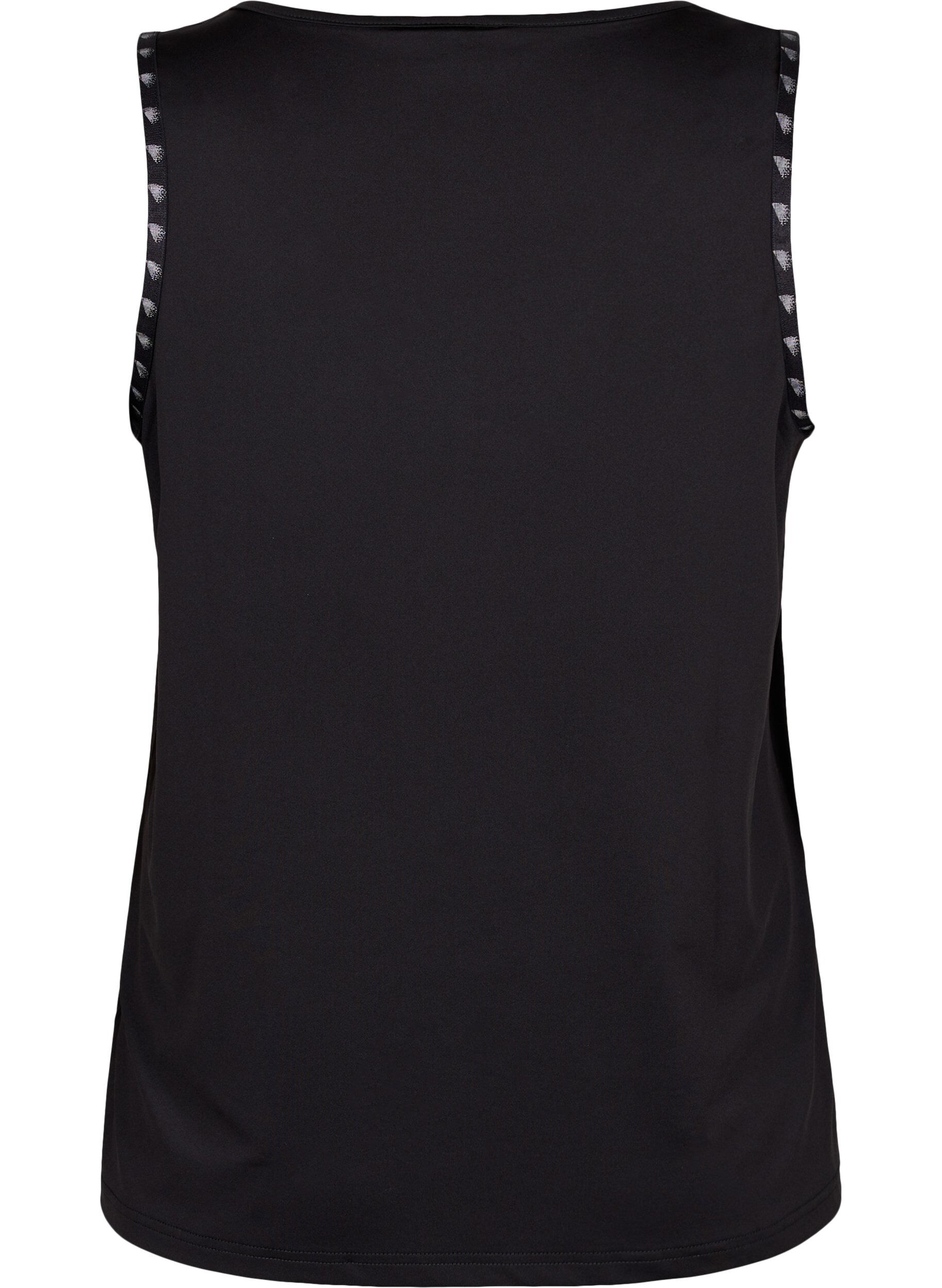 Zizzifashion Plain workout top, Black, Packshot image number 1