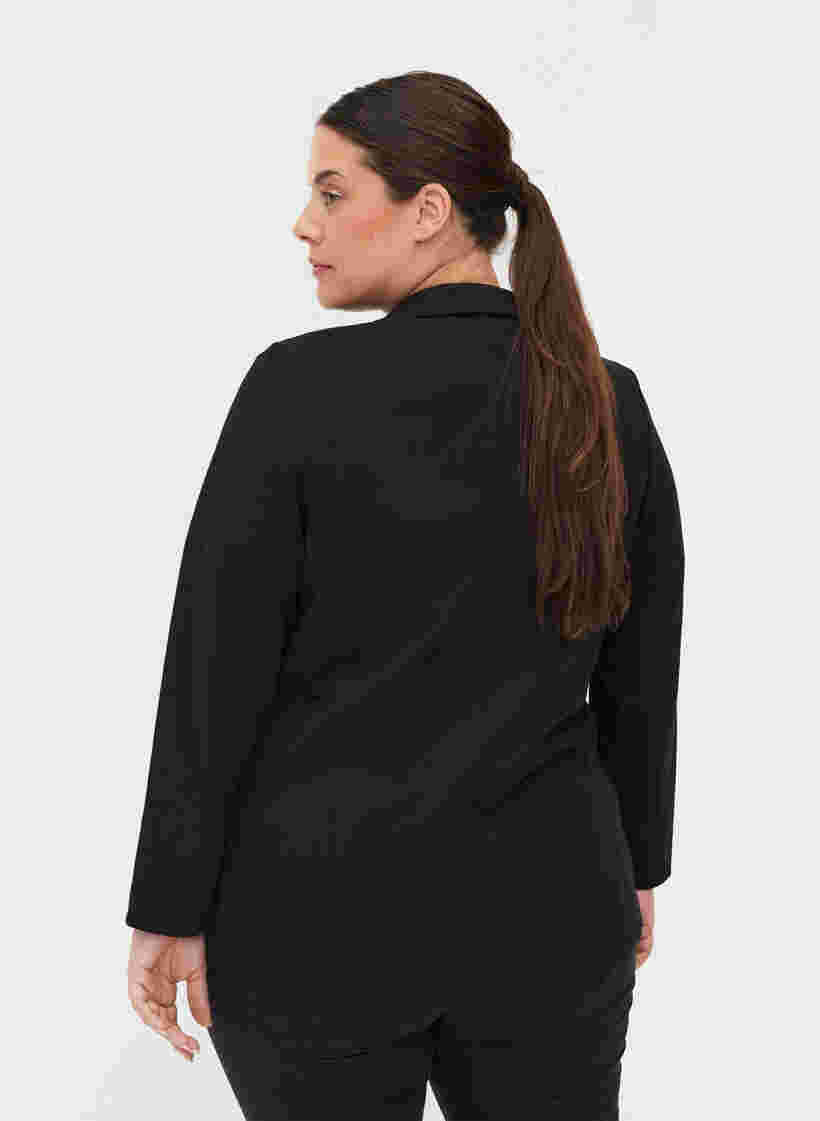 Simple blazer with button, Black, Model image number 1
