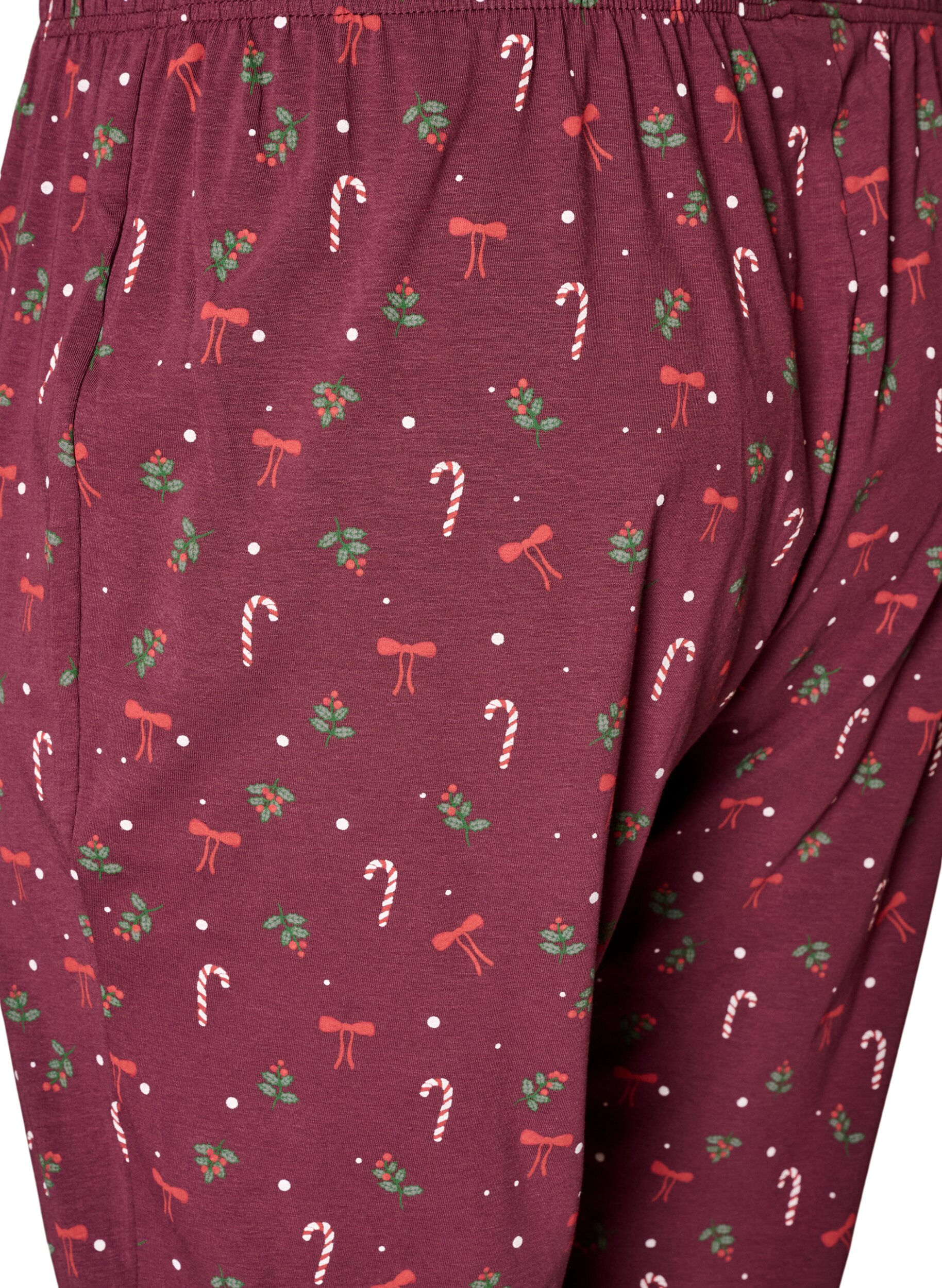 ZizzifashionPrinted pyjama bottoms, Dark Bordeaux, Packshot image number 3