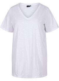Single colour oversized t-shirt with v-neck