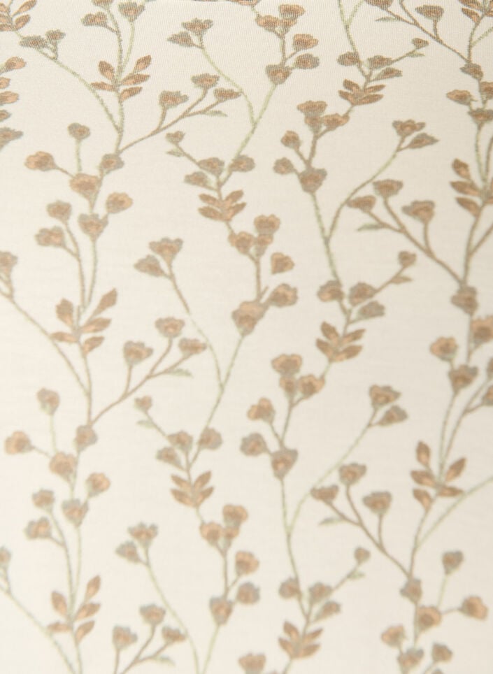 T-shirt with floral print, Vanilla, Packshot image number 2