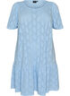 Short jersey dress with eyelet pattern, Light Blue, Packshot image number 0