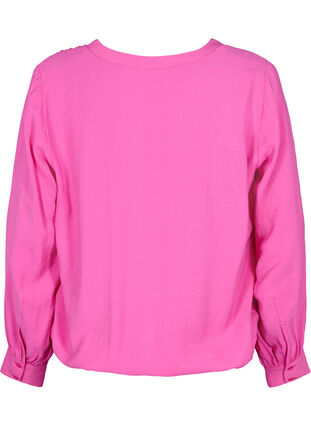 	 Viscose blouse with v-neck, Raspberry Rose, Packshot image number 1