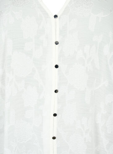Long-sleeved shirt with jacquard look, Bright White, Packshot image number 2