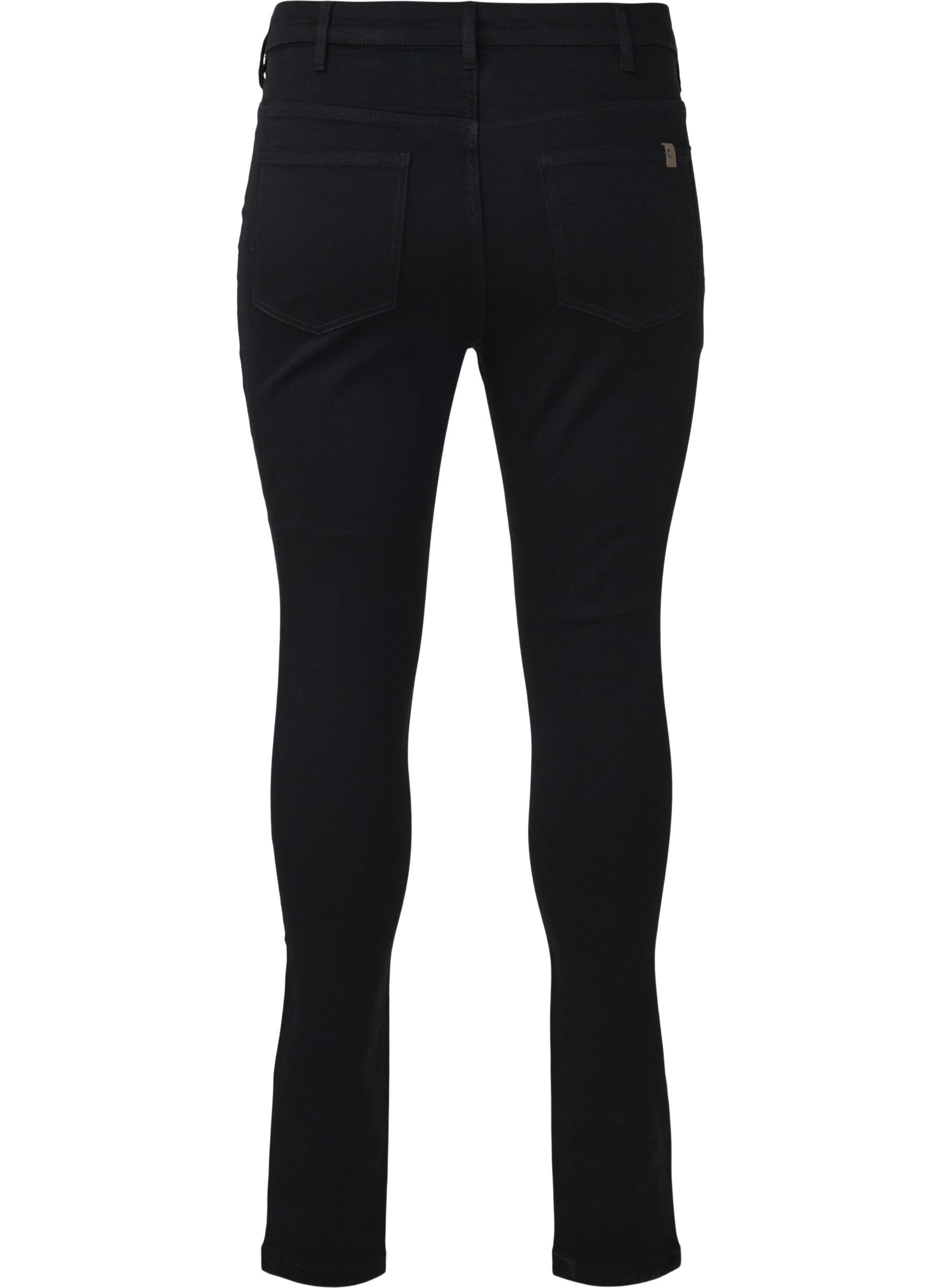 Zizzifashion High-waisted Amy jeans with button closure, Black, Packshot image number 1