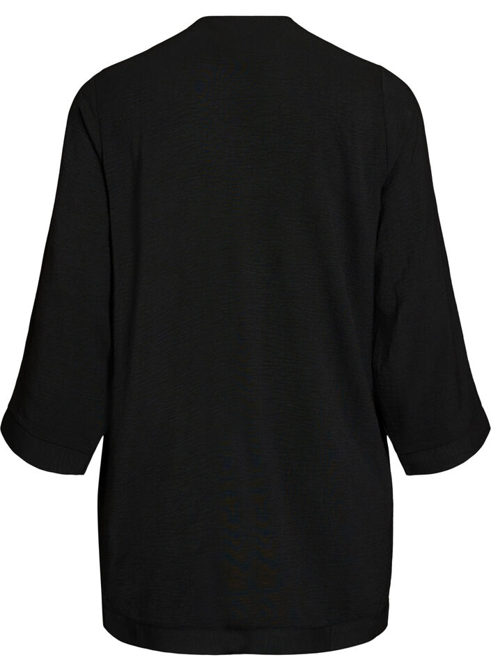 Kimono with 7/8 sleeves, Black, Packshot image number 1