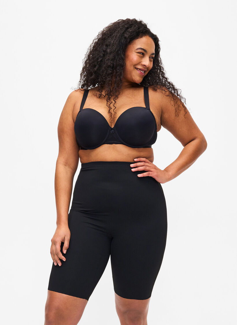 Light shapewear long shorts, Black, Model image number 0