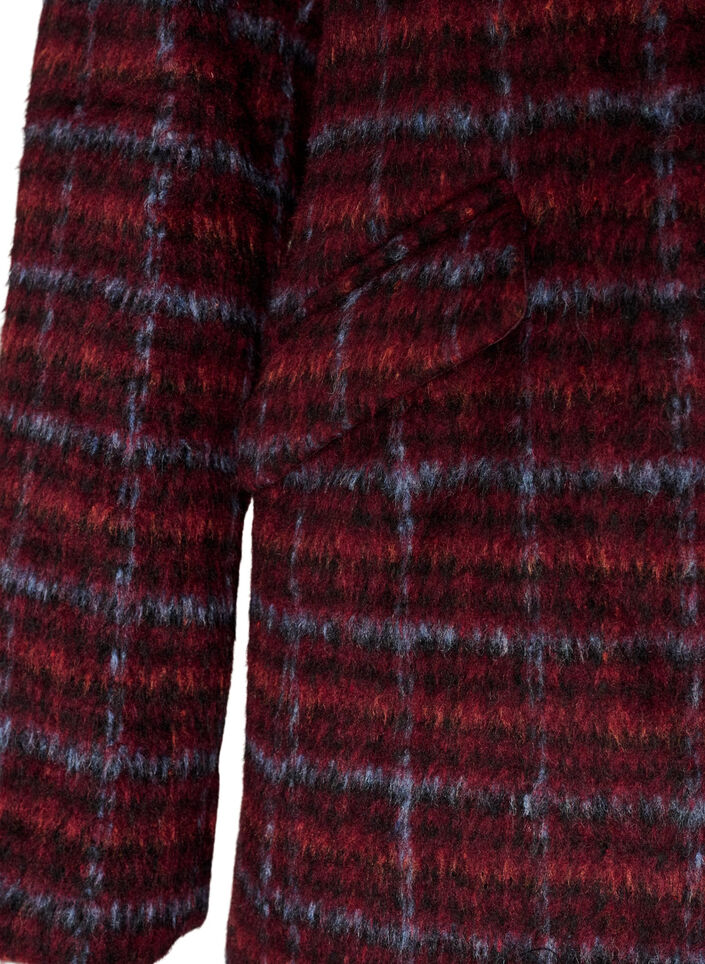 Checked jacket with pockets, Red, Packshot