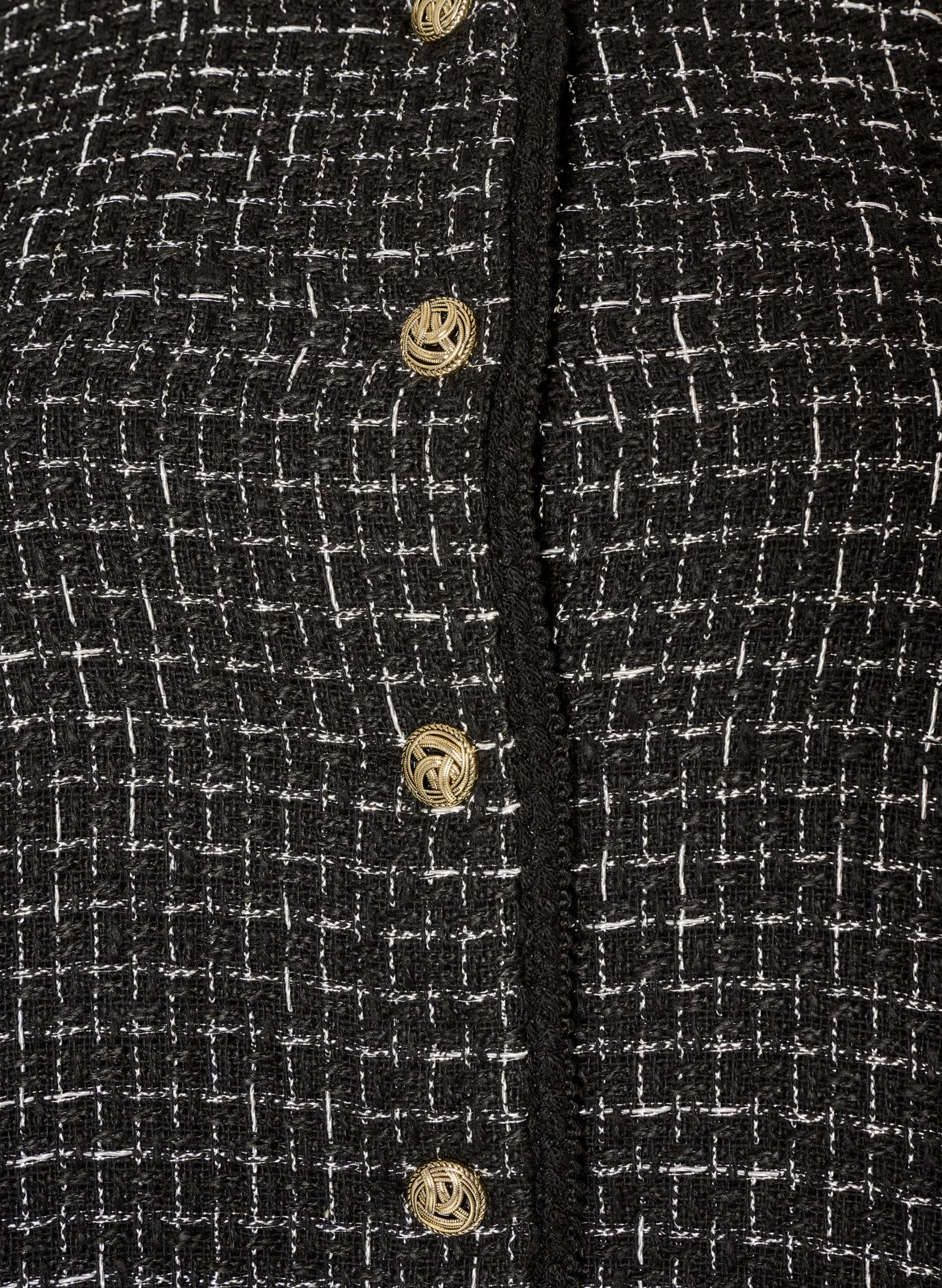 ZizzifashionJacket in boucl&eacute; with gold-coloured buttons, Black, Packshot image number 2