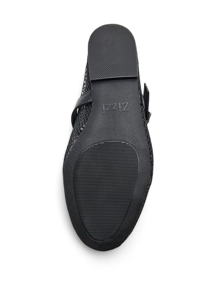 Mesh ballerina with strap, Black, Packshot image number 4