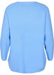 Long knitted blouse with button detail at the side, Della R. Blue Mel., Packshot image number 1