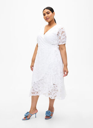plus size wrap dress white Nikki Curve Gown | Simple Wedding | Karen Willis Holmes short flutter sleeves 8 Best Plus Size Wrap