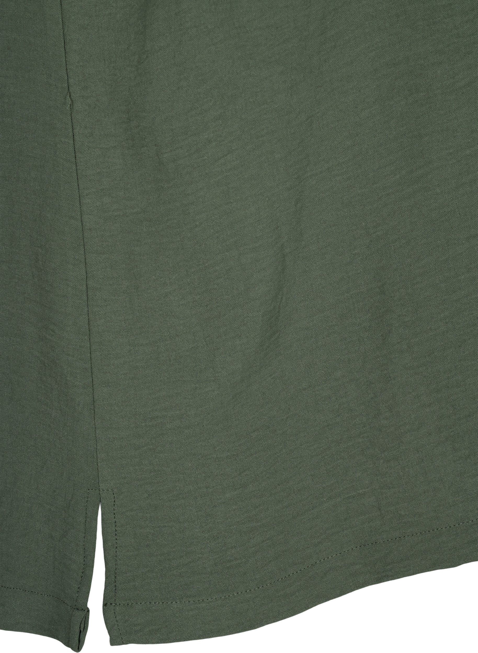 ZizzifashionSleeveless top with wrinkle details, Green, Packshot image number 4