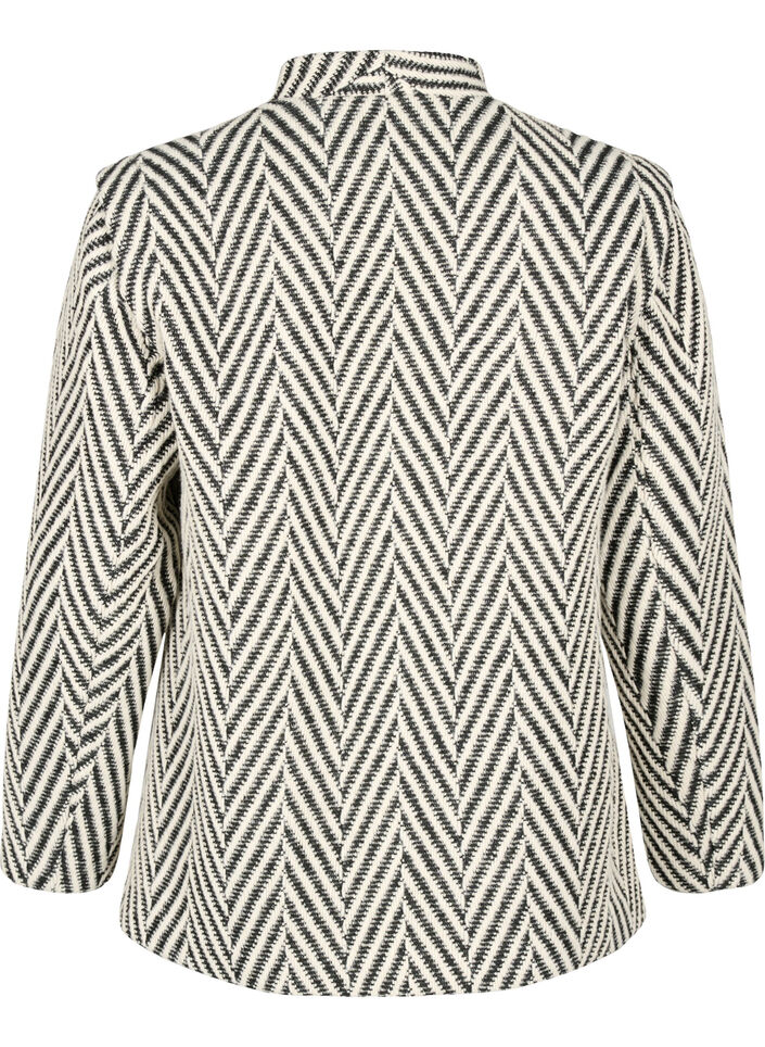 Patterned jacket, Black w. White, Packshot image number 1
