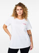 T-shirt with print details on the front and back, White, Model image number 2