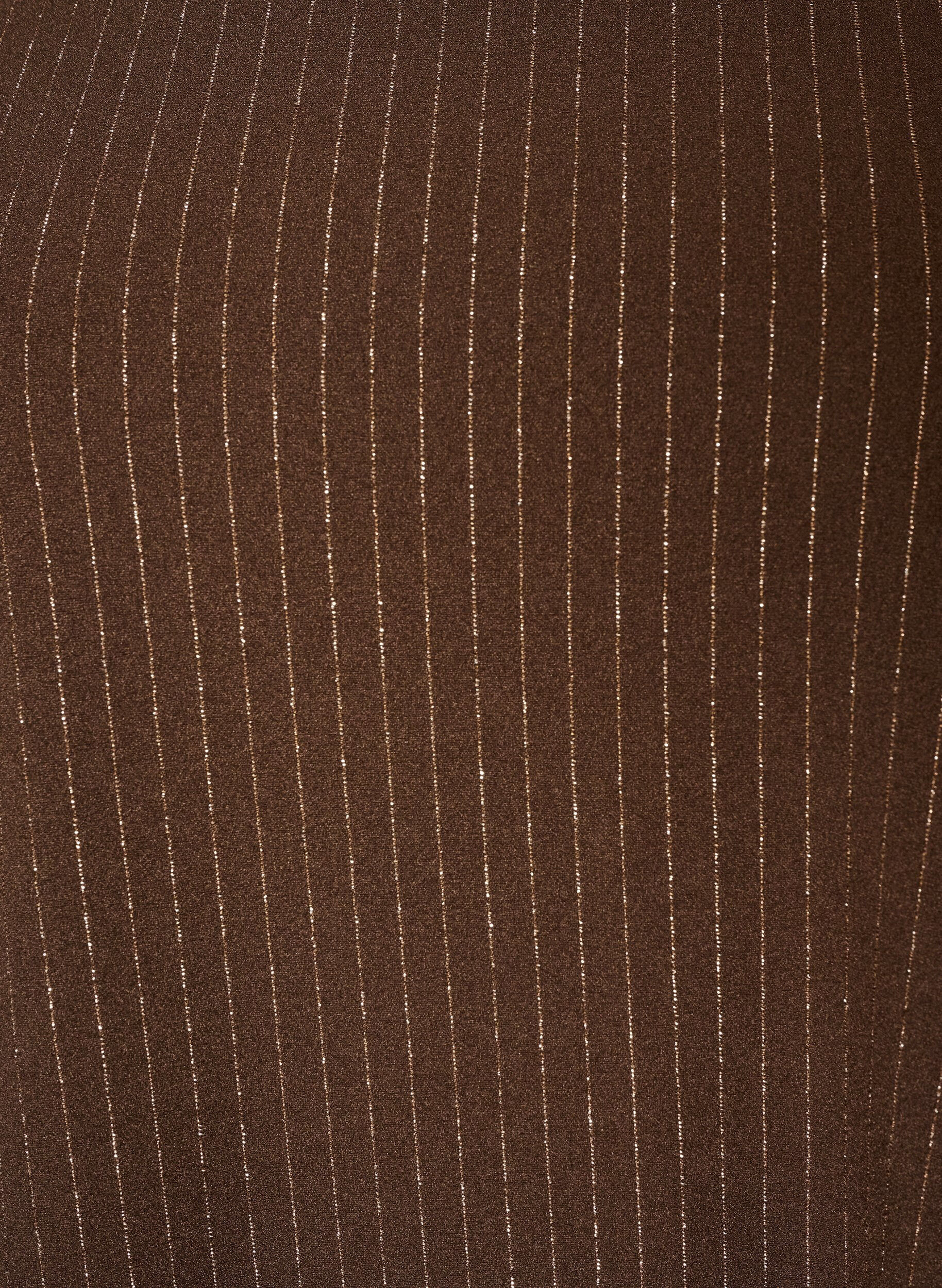 ZizzifashionShort A-line dress with glitter stripes, Brown, Packshot image number 2