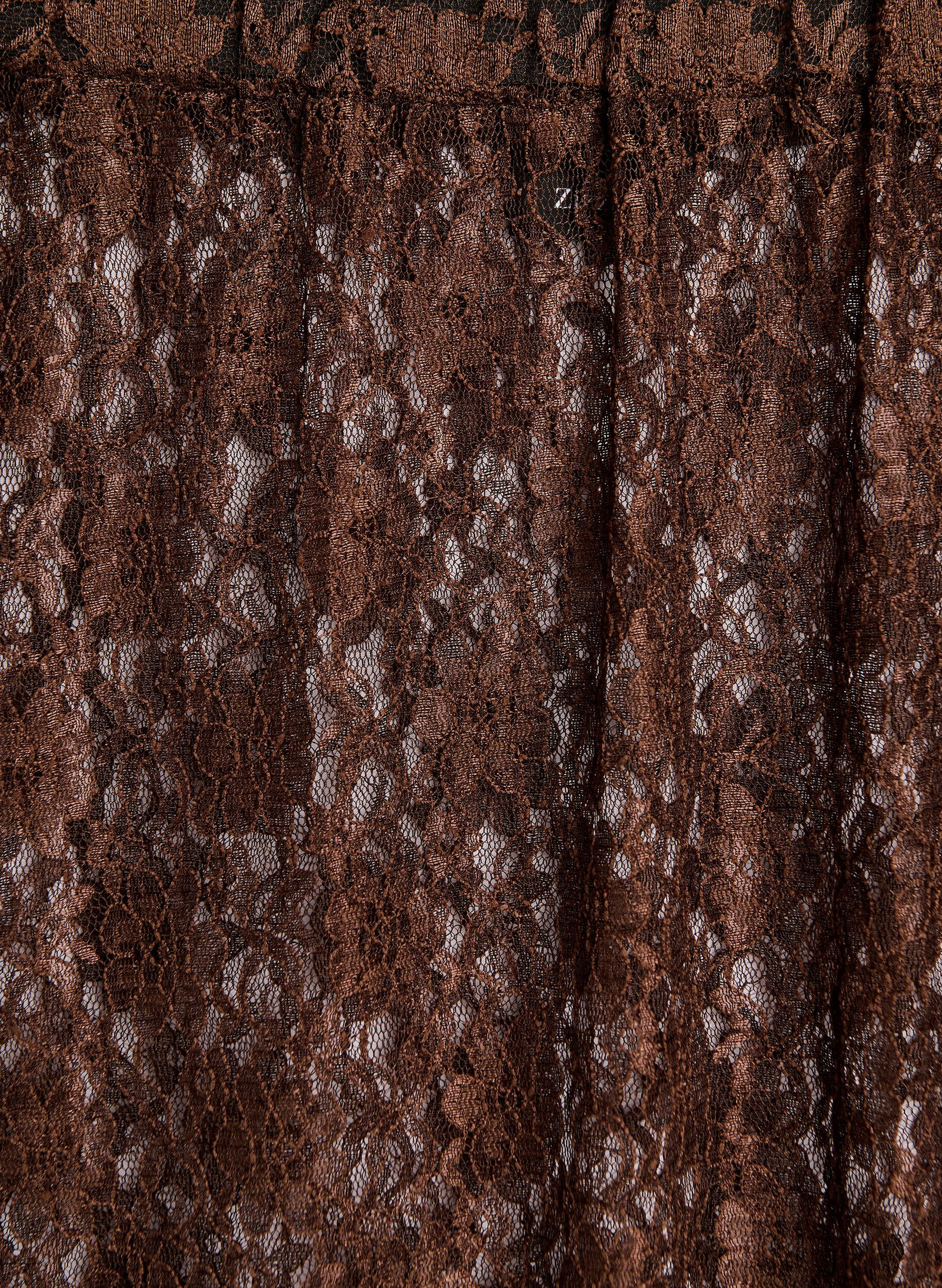 Zizzifashion Maxi lace skirt, Brown, Packshot image number 2