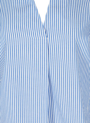 Striped shirt in organic cotton, Dazzling Blue Stripe, Packshot image number 2