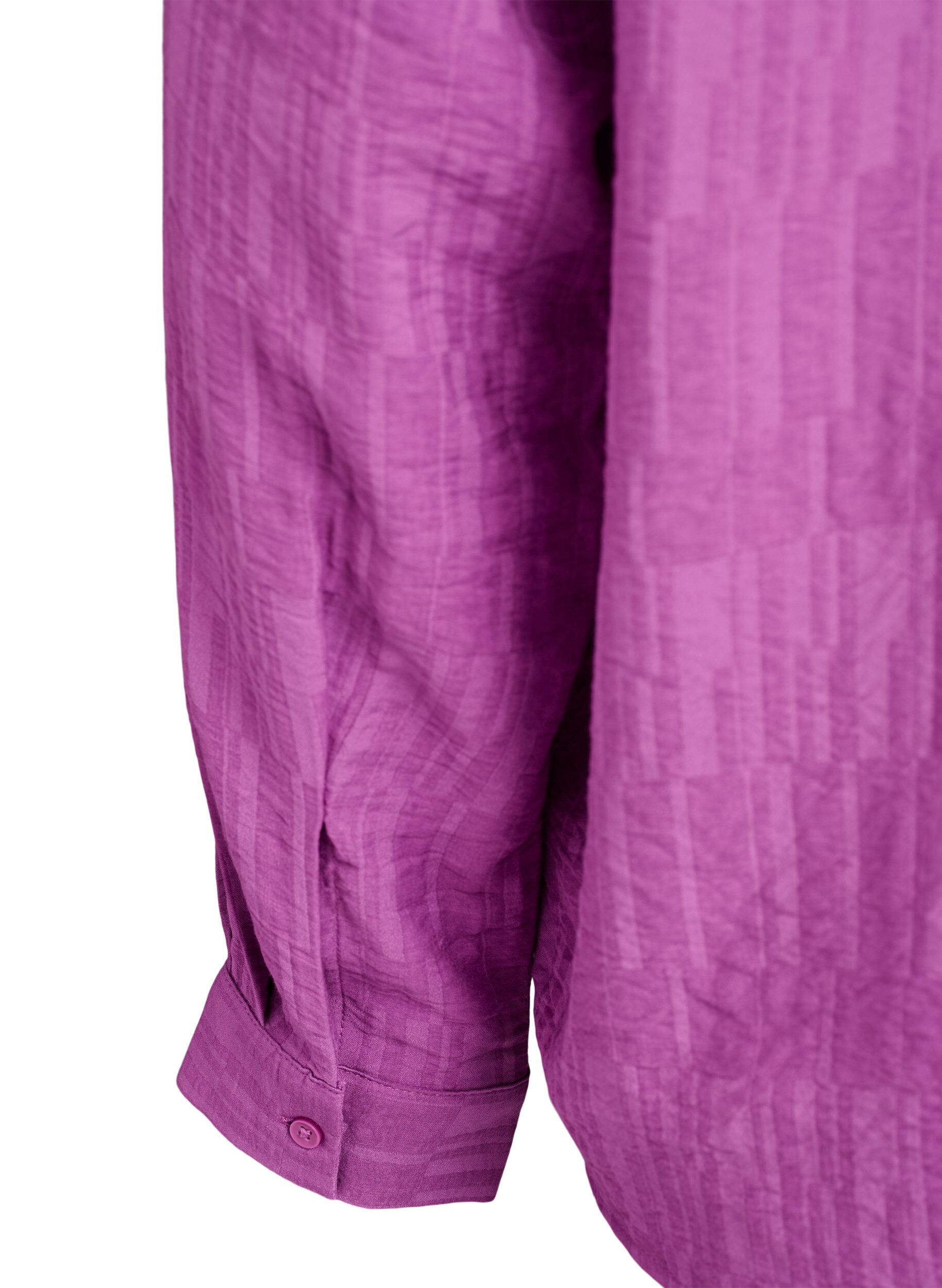 Zizzifashion Loose shirt with texture and a V-neck, Purple, Packshot image number 3
