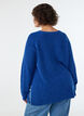 Knitted jumper with a diagonal pattern and raglan sleeves, Blue, Model image number 2
