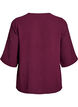 Shirt Blouse with V-Neck and 3/4 Sleeves, Red, Packshot image number 1