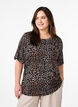 T-shirt with TENCEL™ Lyocell and leopard print, Brown, Model image number 0