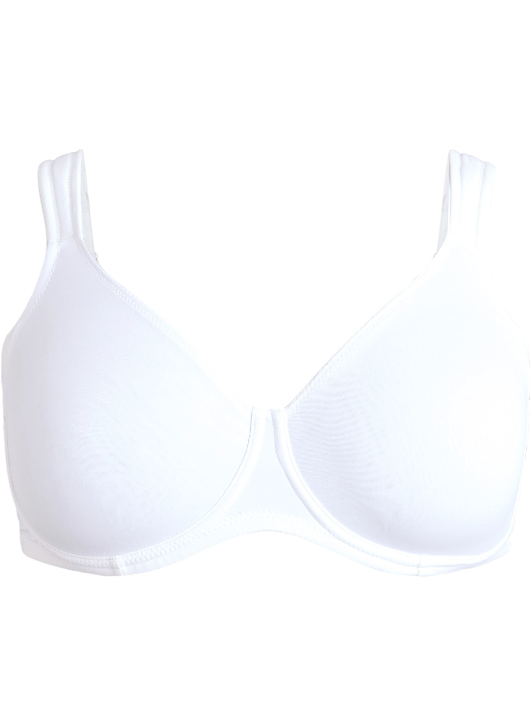 Zizzifashion Comfort bra with underwire and moulded cups, White, Packshot image number 0
