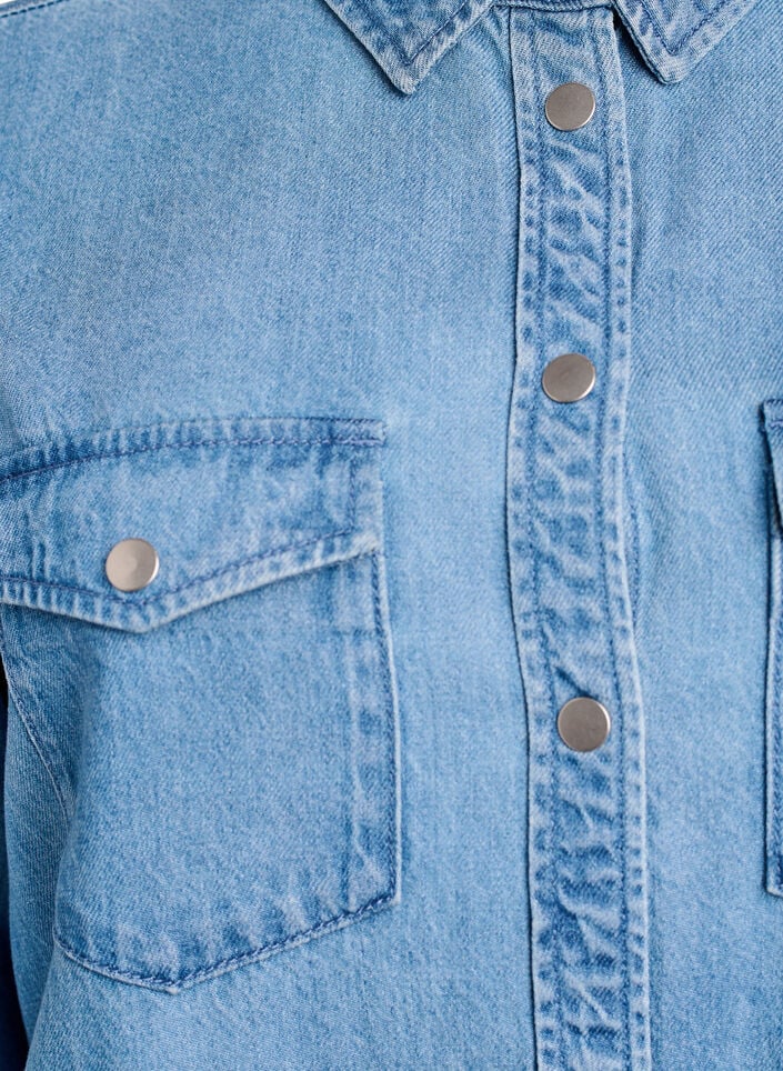Denim shirt with chest pockets, Blue, Packshot image number 2
