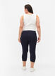 Basic 3/4-length viscose leggings, Blue, Model image number 2