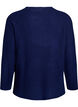 Ribbed jumper with decorative buttons, Blue, Packshot image number 1