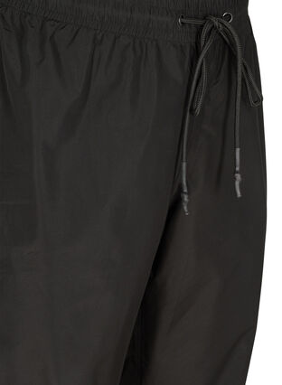 Rain trousers with elastic and drawstrings, Black, Packshot image number 2