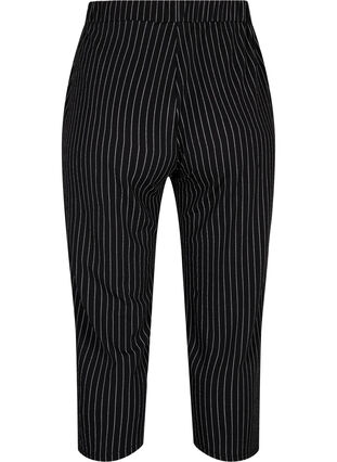 Loose trousers with 7/8 length, Black White Stirpe, Packshot image number 1