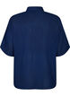 Short-sleeved viscose shirt with collar, Medieval Blue, Packshot image number 1