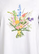 T-shirt in organic cotton with floral print, B. White w. Flower, Packshot image number 2