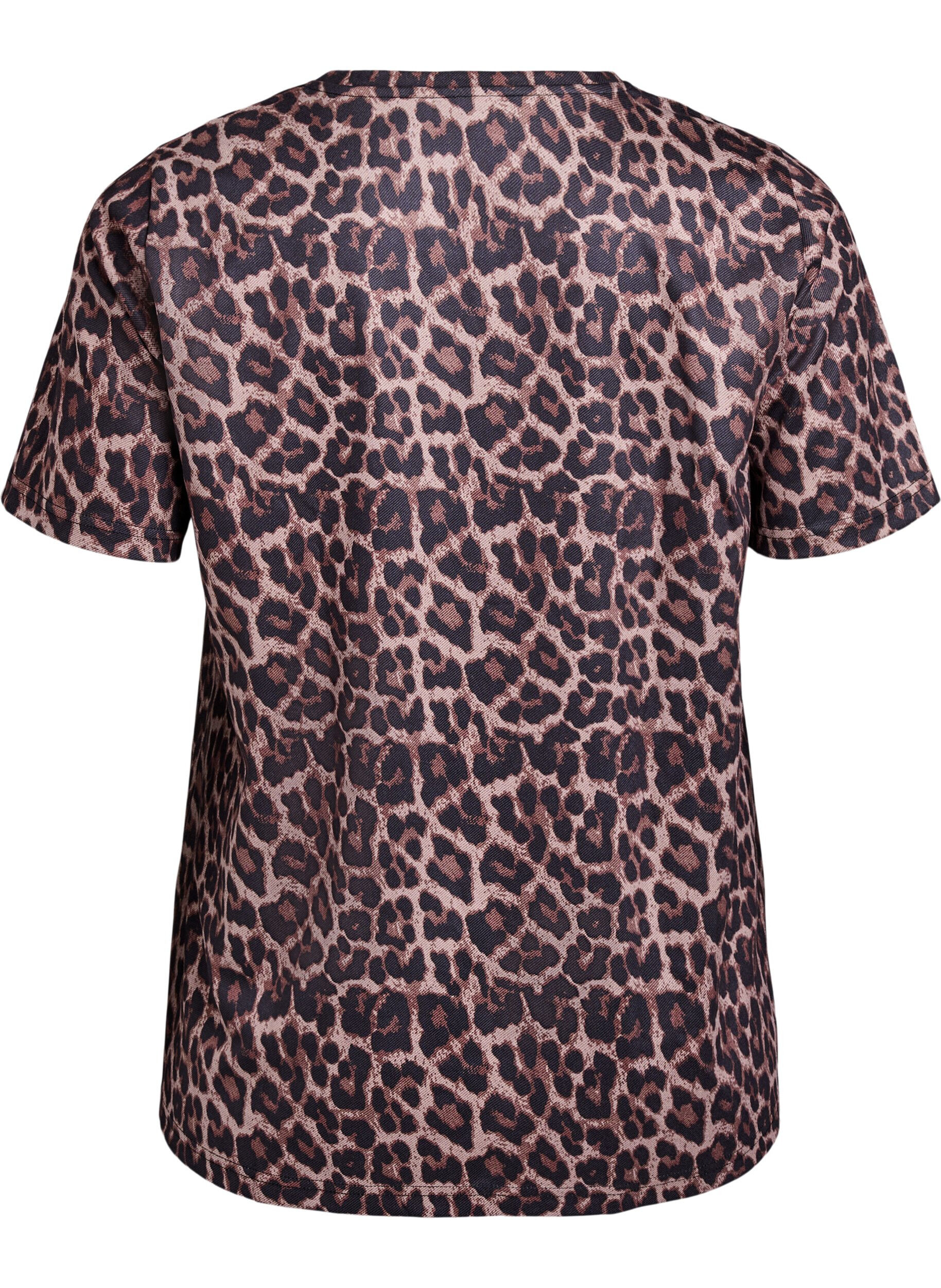 Zizzifashion FLASH - Leopard print T-shirt, Brown, Packshot image number 1